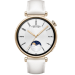 Huawei Watch GT 4 Stainless Steel 41mm White Leather Strap