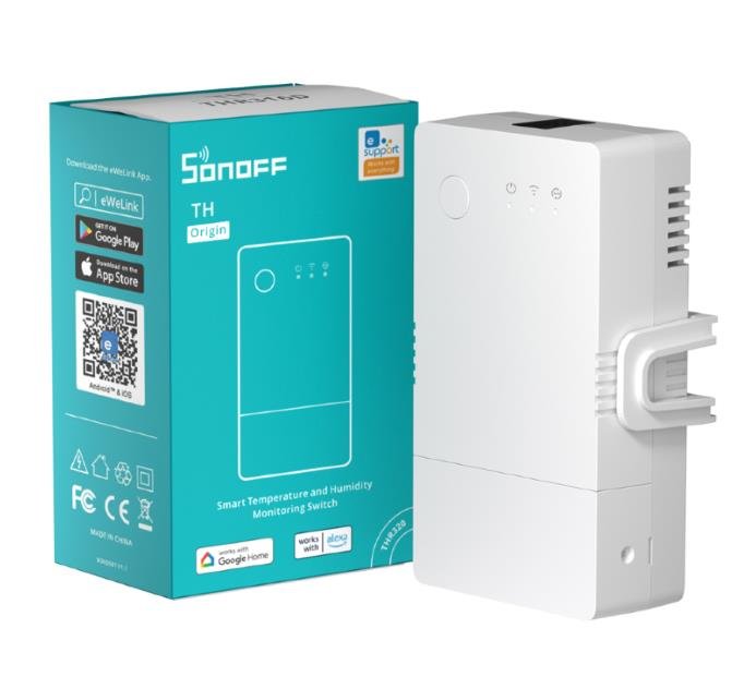 20905 SONOFF THR320 ΕΞΥΠΝΟΣ ΔΙΑΚΟΠΤΗΣ ΜΕ ΘΕΡΜΟΚΡΑΣΙΑ / ΥΓΡΑΣΙΑ TH ORIGIN 20A - Image 1