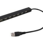 GEMBIRD USB HUB 2.0, 7 PORT, ΜΑΥΡΟ