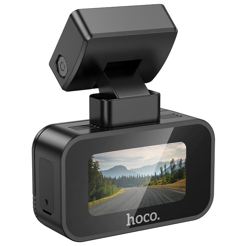 28042 HOCO DV10 VIDEO RECORDER MINI SCREEN DASHCAM, ΜΑΥΡΗ - Image 1