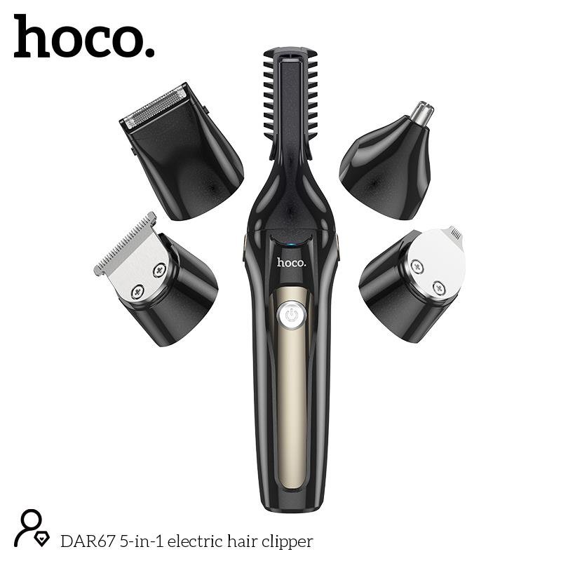28302 HOCO DAR67 5 IN 1 ΚΟΥΡΕΥΤΙΚΗ ΜΗΧΑΝΗ, 800mAh, ΜΑΥΡΗ - Image 1