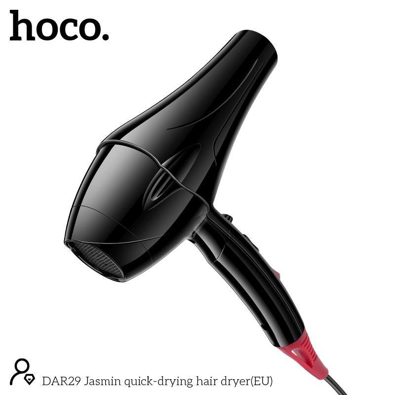 28577 HOCO DAR29 JASMIN ΠΙΣΤΟΛΑΚΙ ΜΑΛΛΙΩΝ, 2400W, 3 ΣΚΑΛΕΣ, ΜΑΥΡΟ - Image 1