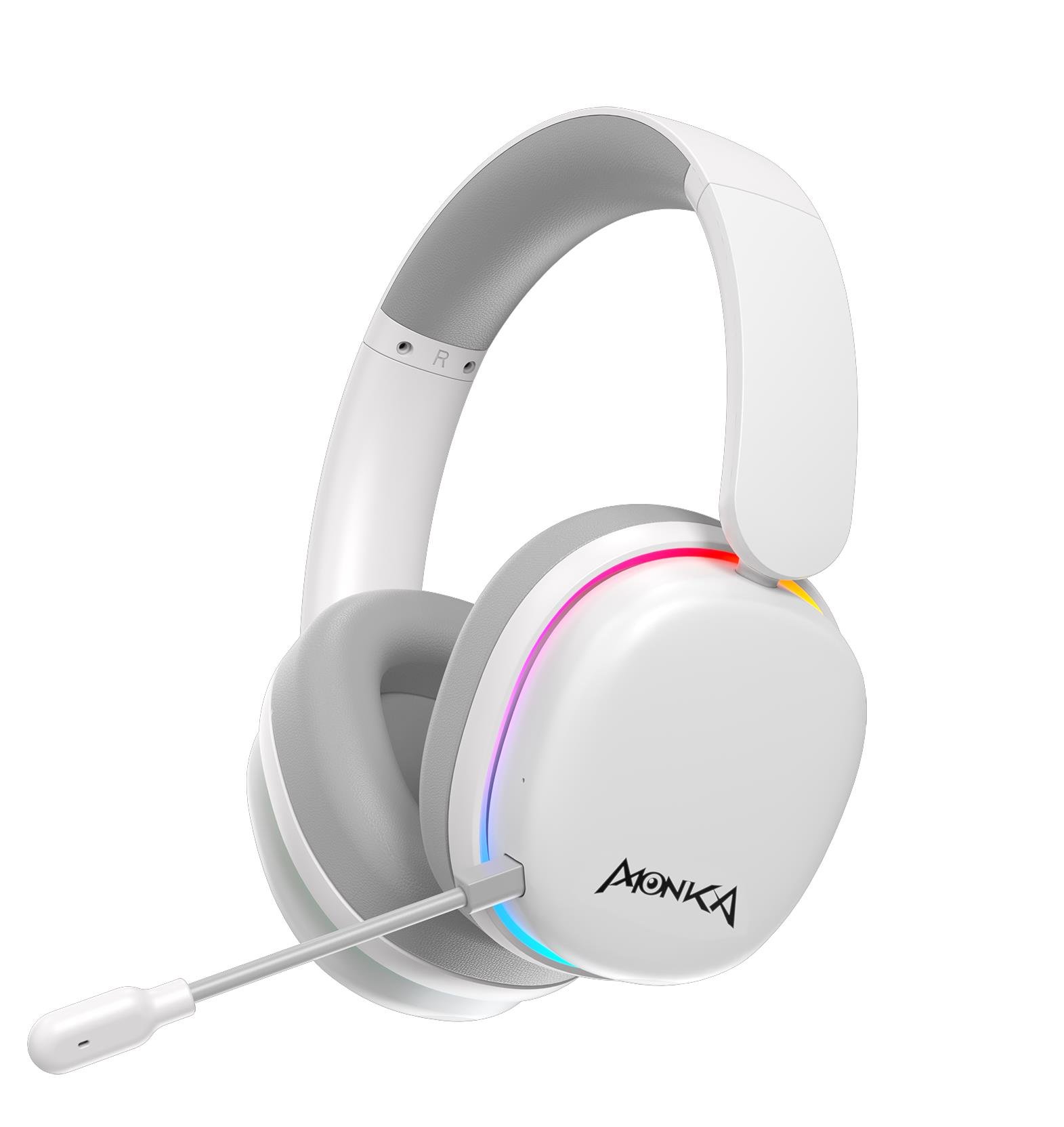 28698 MONKA HG9070W ECHO RS ΑΣΥΡΜΑΤΟ ΑΚΟΥΣΤΙΚΟ, ΒΤ, RGB, ΛΕΥΚΟ - Image 1