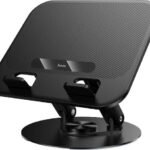 HOCO HD14 HOPE, ΒΑΣΗ ΓΙΑ ΛΑΠΤΟΠ, ΠΕΡΙΣΤΡΕΦΟΜΕΝΗ - ΠΤΥΣΣΟΜΕΝΗ, ΜΑΥΡΗ