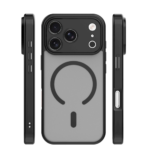 Black Case with Frame and MagSafe for iPhone 17 Pro Max