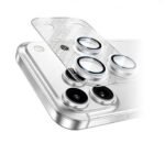 MLK+ Silver Camera Protector Tempered Glass with Frame for iPhone 17 Pro Max