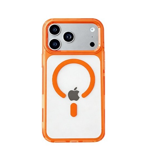 clear-orange-case-e1787219581922-1 ObaStyle Clear Orange Case with MagSafe for iPHONE 17 - Image 1